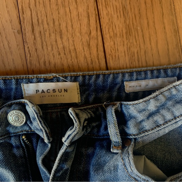 pacsun mom jeans with patchwork detail on side - Picture 2 of 3